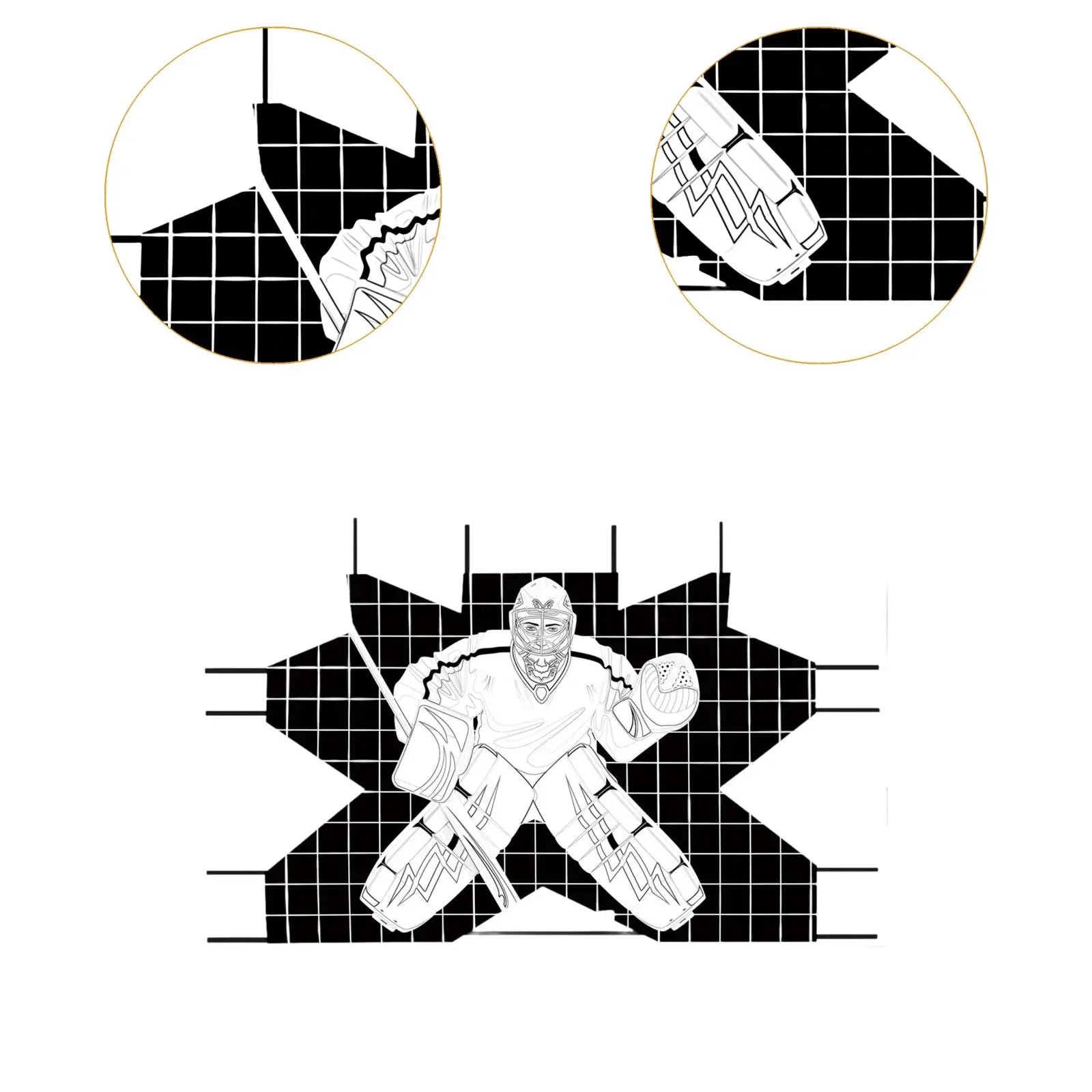 Hockey Goal Improve Skills Foldable Lightweight Waterproof Protable Hockey Net Training Target for Adults Practice Street Goalie
