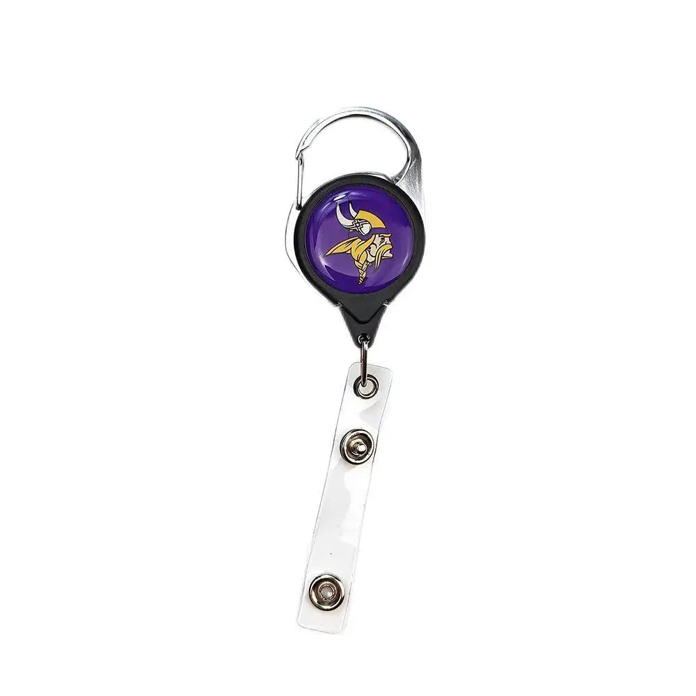 Belt Rope Football nfl Keychain Name Tag Holder Cord Reel Retract ID Card Badge Clip Reel