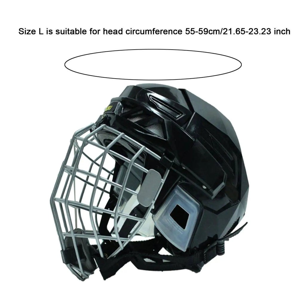 Hockey Helmet Black with Chinstrap Ice Skate Helmet for Training Competition