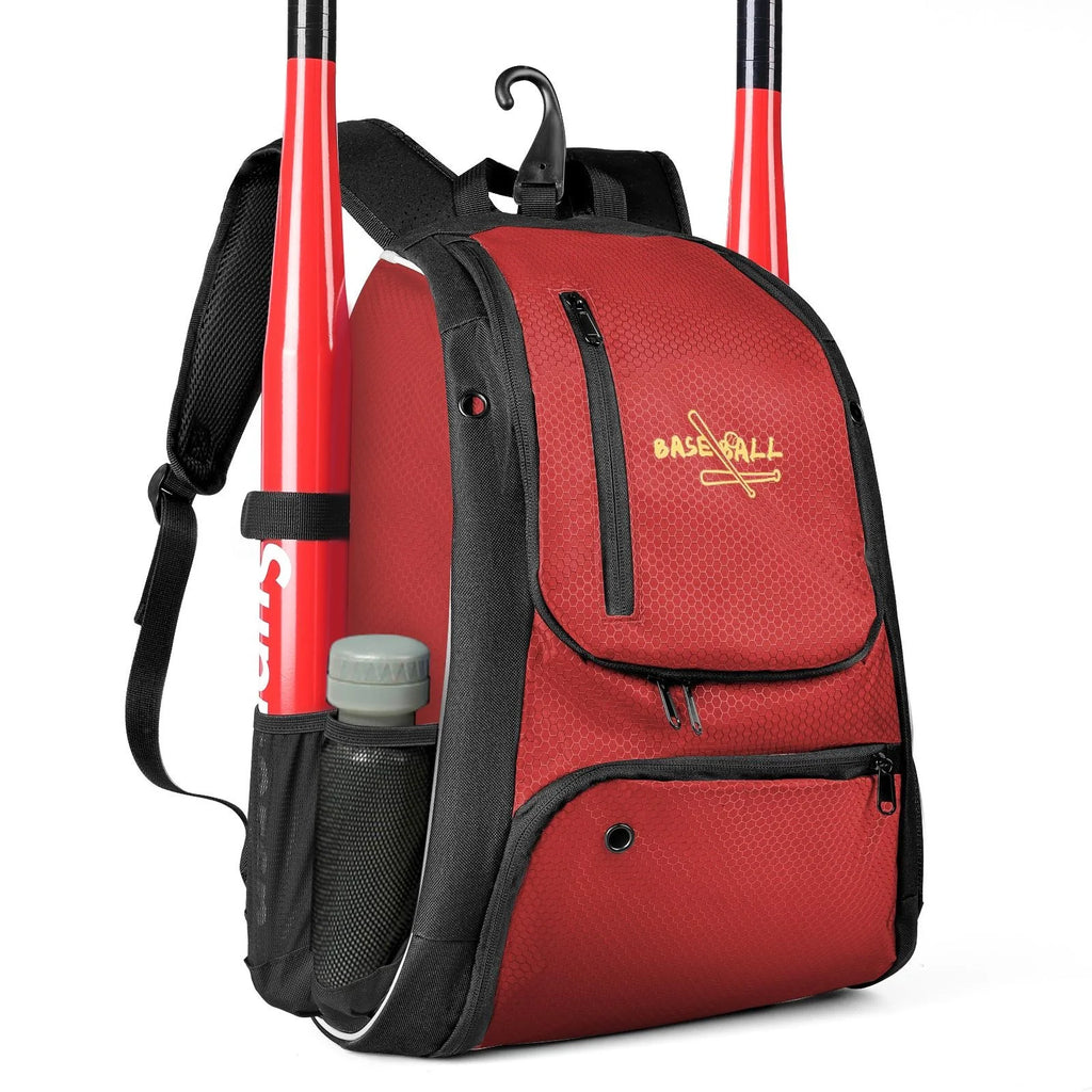 Baseball Bag Softball Bag Waterproof Backpack Bag Shoulder Sport Bag Youth Boy Girl Adult Fence Hook Ball Bat Batting Glove Gear