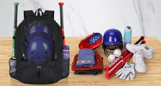 Large capacity Baseball Backpack Outdoor Sport Lightweight Backpack for Baseball Softball Bat Backpack with Shoe Compartment