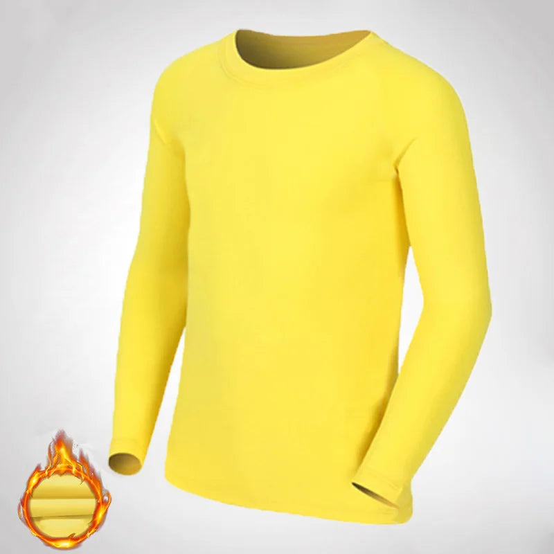 Kids Children Boy Girl Compression Running Long T Shirt Fitness Sport Basketball Football Gym Sportswear Thermal Soccer Clothes