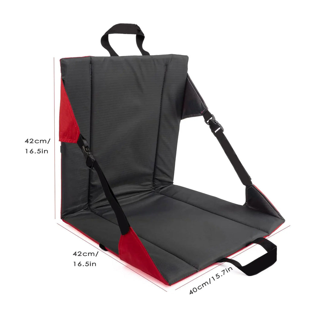 Portable Stadium Seat Cushion for Bleachers Folding Lightweight Seat with Backrest for Concerts Fishing Kayaks Camping
