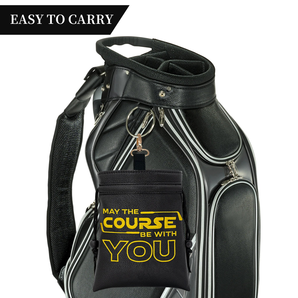 You golf valuable item bag, sealed with a drawstring. This portable packaging bag is very suitable for holding golf balls