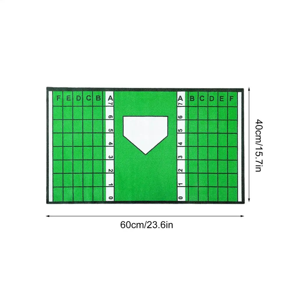 Baseball and Softball Hitting Mat with Non-Slip Backing High-Visibility Stance Guide Cushioned Surface for Batting Practice