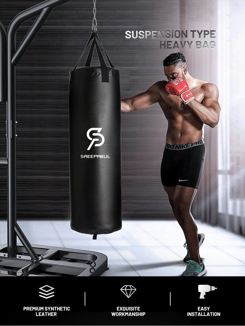 Heavy Punching Kicking Bag for Adults Boxing MMA Kickboxing Training Equipment for Home Gym Martial Sandbag Shell Only 40/46in