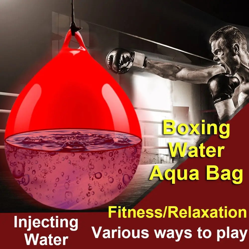 Heavy Duty Aqua Punching Bag Portable Red PVC Boxing Water Aqua Bag Hanging Boxing Practice Heavy Punching Bag