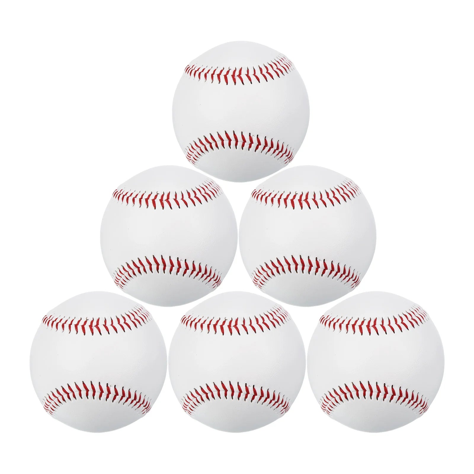 3/6/12pcs Baseball Hard Baseballs Bulk Standard Size Adult Leather Practice Training Baseball Unmarked Baseballs for Pitching 9"