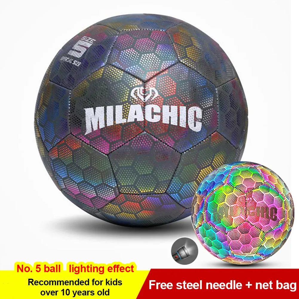Reflective Football LED Training Soccer Luminous Fluorescent Reflective Cool Luminous No. 5 No. 4 Football For Child Adult