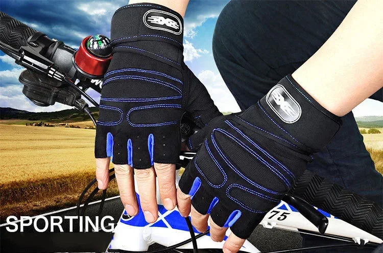Fitness Half Finger Gloves Men and Women Wrist Guard Sports Dumbbell Riding Non Slip Horizontal Bar Exercise Training Hunting