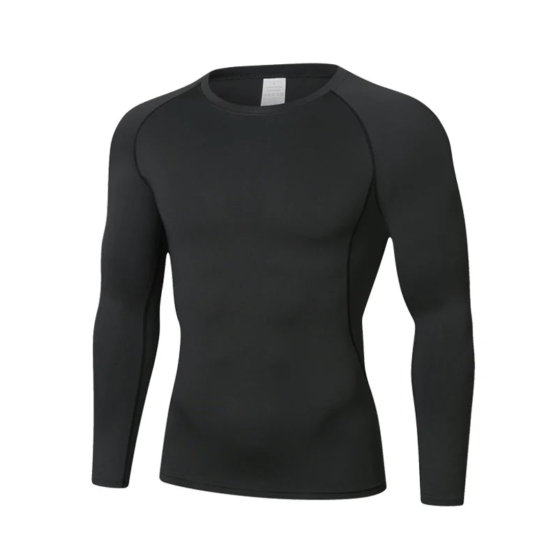 Compression Long Sleeve T Shirt Men Elastic Training T-shirt Gym Fitness Workout Tights Sport Jersey Athletic Running Shirt Men
