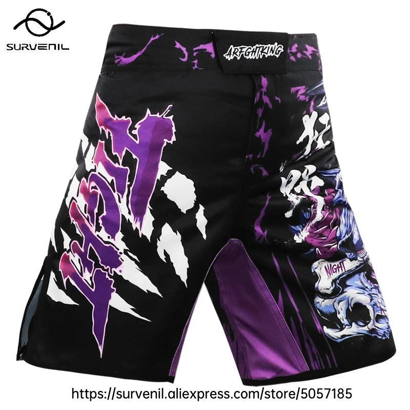 MMA Shorts Kickboxing Short Men's Fight Shorts Mixed Martial Arts BJJ Jiu Jitsu Muay Thai Pants Grappling Boxing Training Trunks