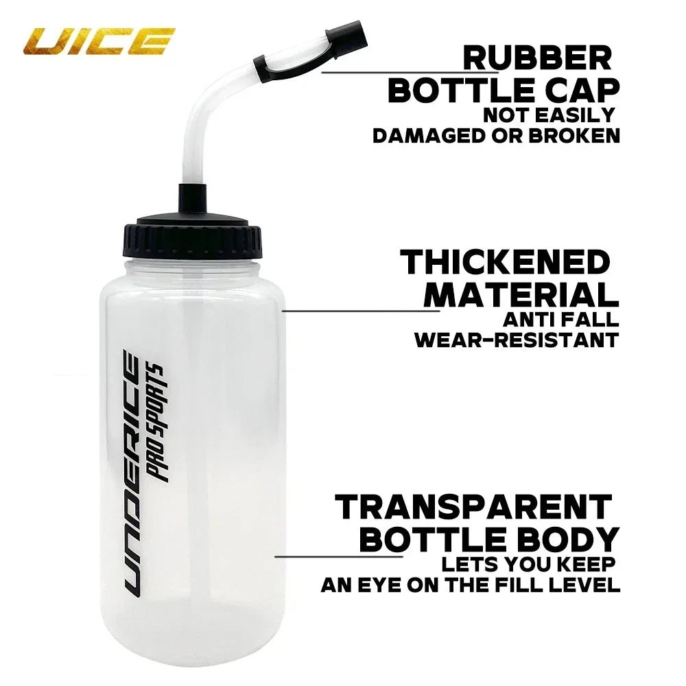 Sports Water Bottle 1000ML Boxing Water Bottle PP/LDPE Ice Hockey Water Bottle BPA Free Hockey Accessories Sports Equipment