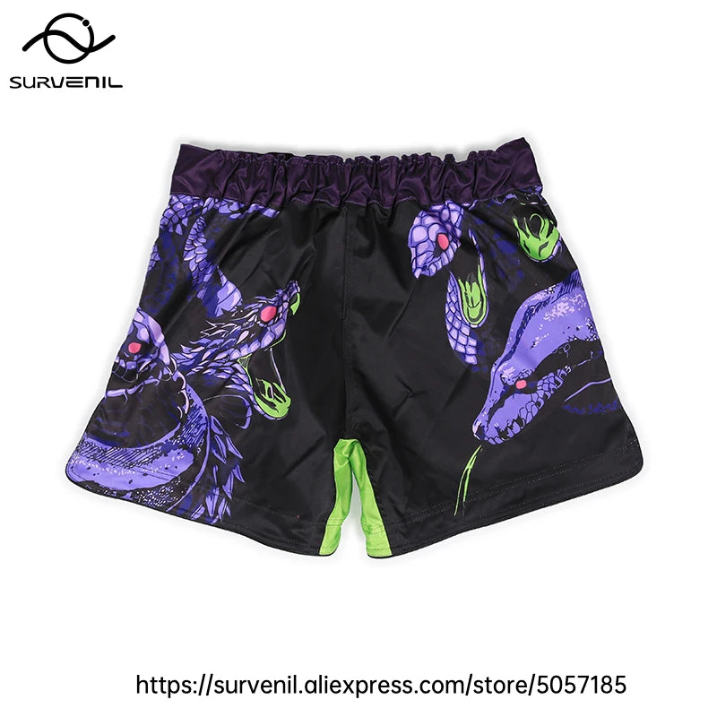 MMA Shorts Men Women Pro Style Fight Shorts for Muay Thai BJJ Training Quick Dry Split Design Jiu Jitsu Boxing Grappling Shorts