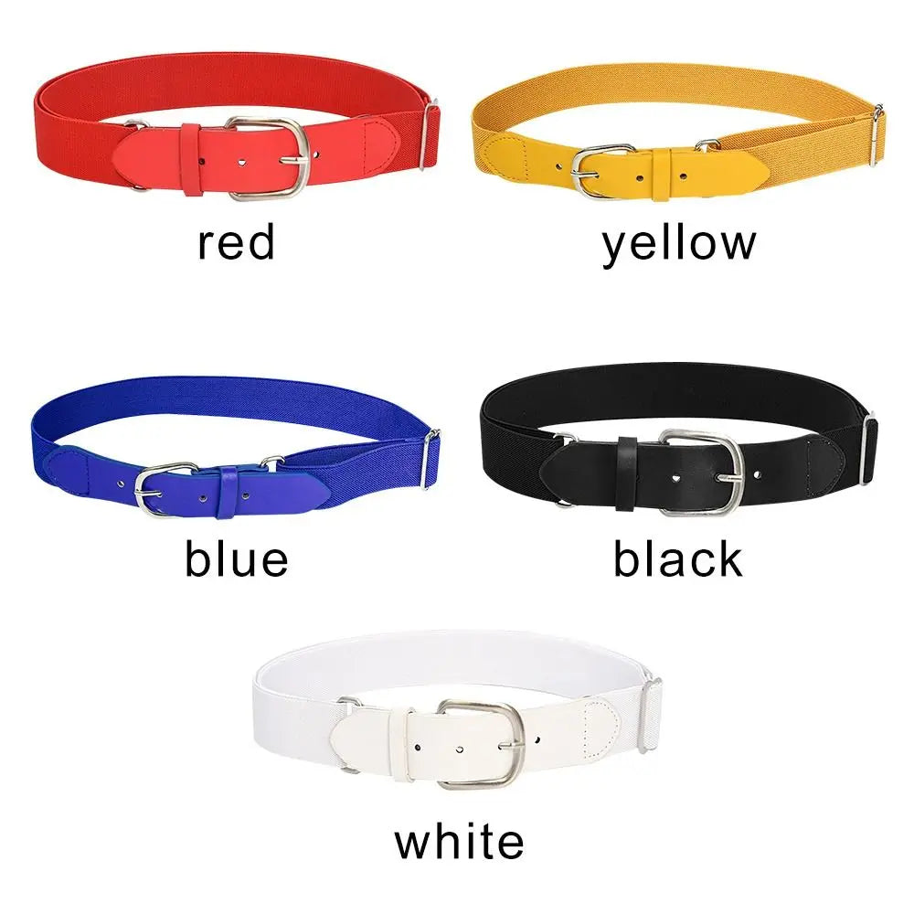 Youth - Durable Baseball Belt Elastic Elastic Tight Men's Club Leisure Elastic Belt Sports Girl Softball Elastic Loose Belt