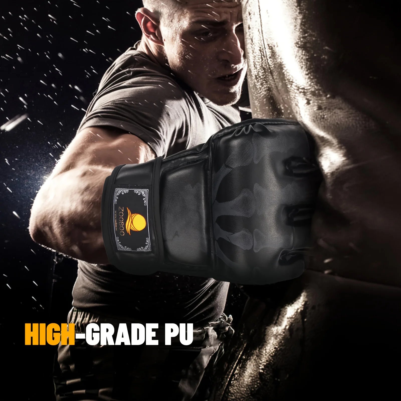 MMA Gloves Half-Finger for Men/Women for UFC Boxing Training Muay Thai Sparring Punching Bag Sanda Professional Fighting Mitts