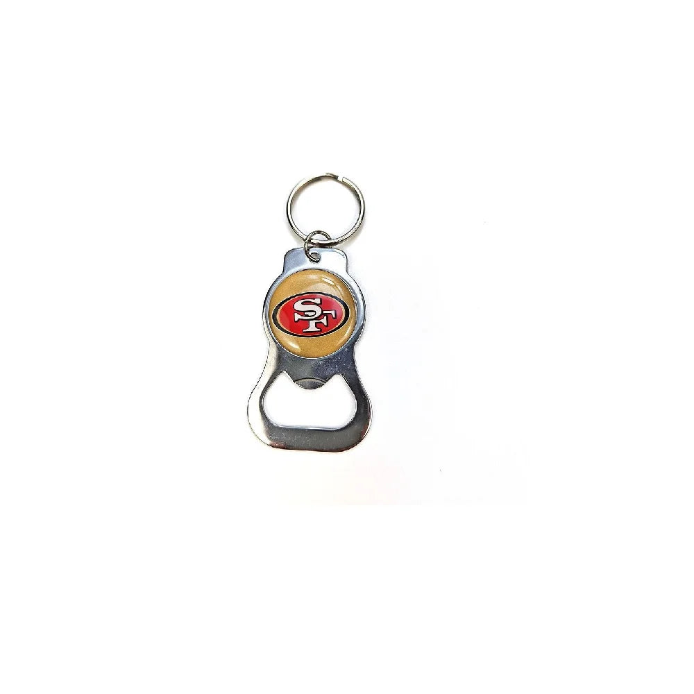 Beer Bottle Opener Keychain Stainless Steel Football nfl Charm Keychains Jewelry Gift