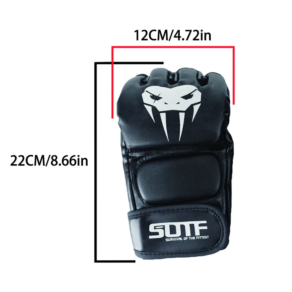 MMA Gloves Half-Finger for Boxing GlovesTraining Muay Thai Sparring Punching Bag Sanda Professional Fighting Mitts mma