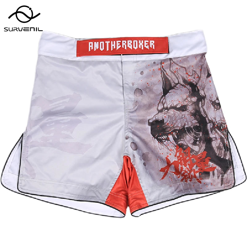 MMA Shorts Men Women Pro Style Fight Shorts for Muay Thai BJJ Training Quick Dry Split Design Jiu Jitsu Boxing Grappling Shorts