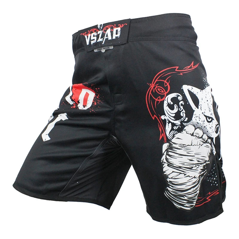 MMA Shorts Men's Boxing Pants VSZAP Kickboxing Training Grappling Shorts Gym Breathable Martial Arts Muay Thai Cage Fight Wear