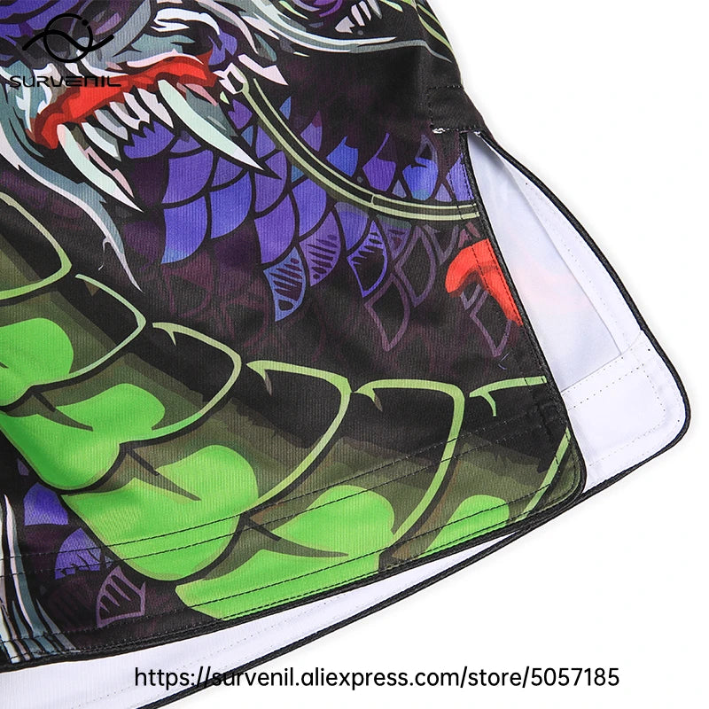 MMA Shorts Men Women Pro Style Fight Shorts for Muay Thai BJJ Training Quick Dry Split Design Jiu Jitsu Boxing Grappling Shorts