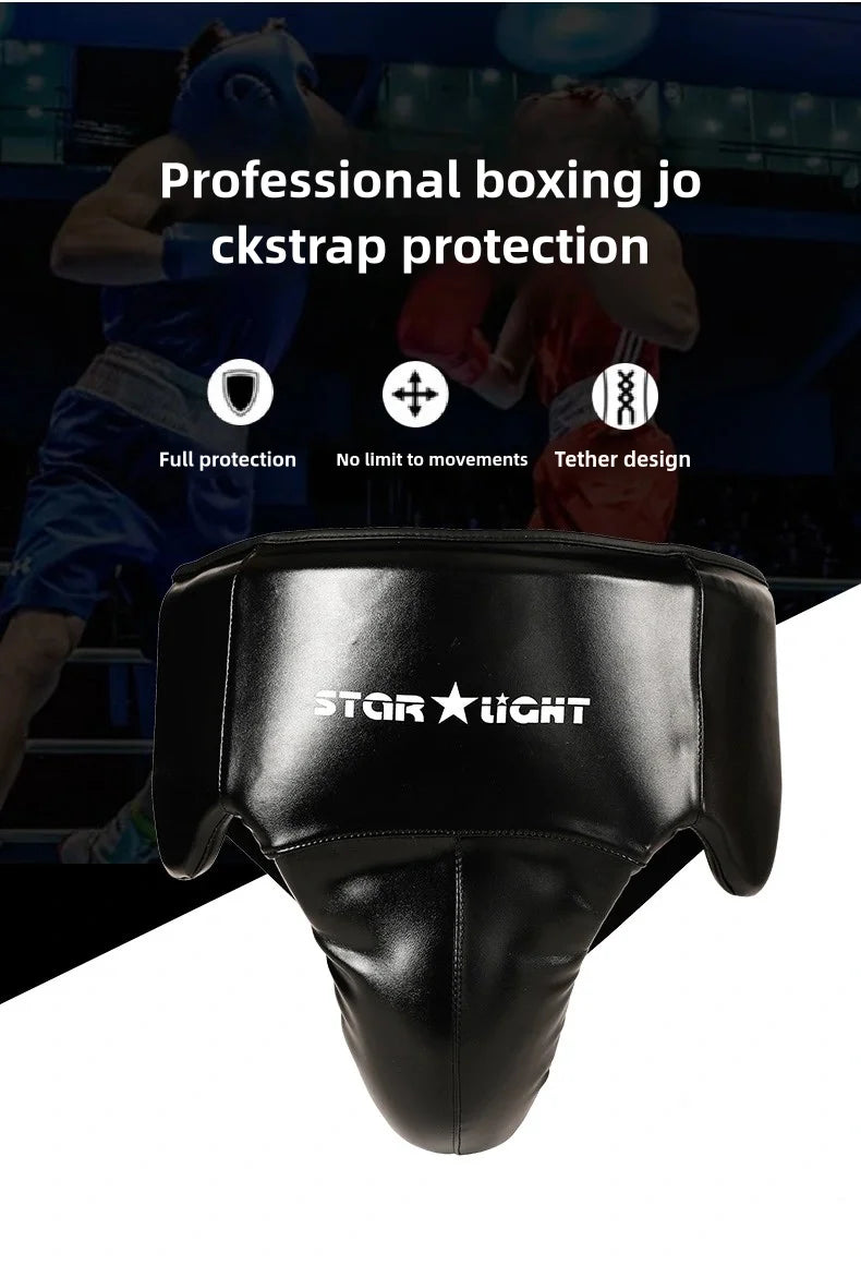 Men's full girdle protection Boxer Men's Taekwondo groin protection boxing karate jockstrap free fight jockstrap
