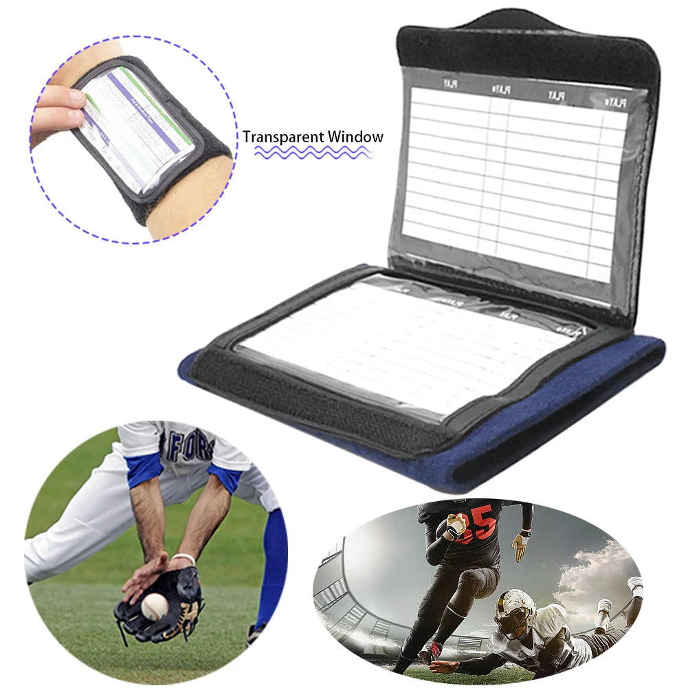 QB Play Wristbands Wristband Playbook Wrist Coach Quarterback Playbook Wristband for Football Baseball Softball for Signs