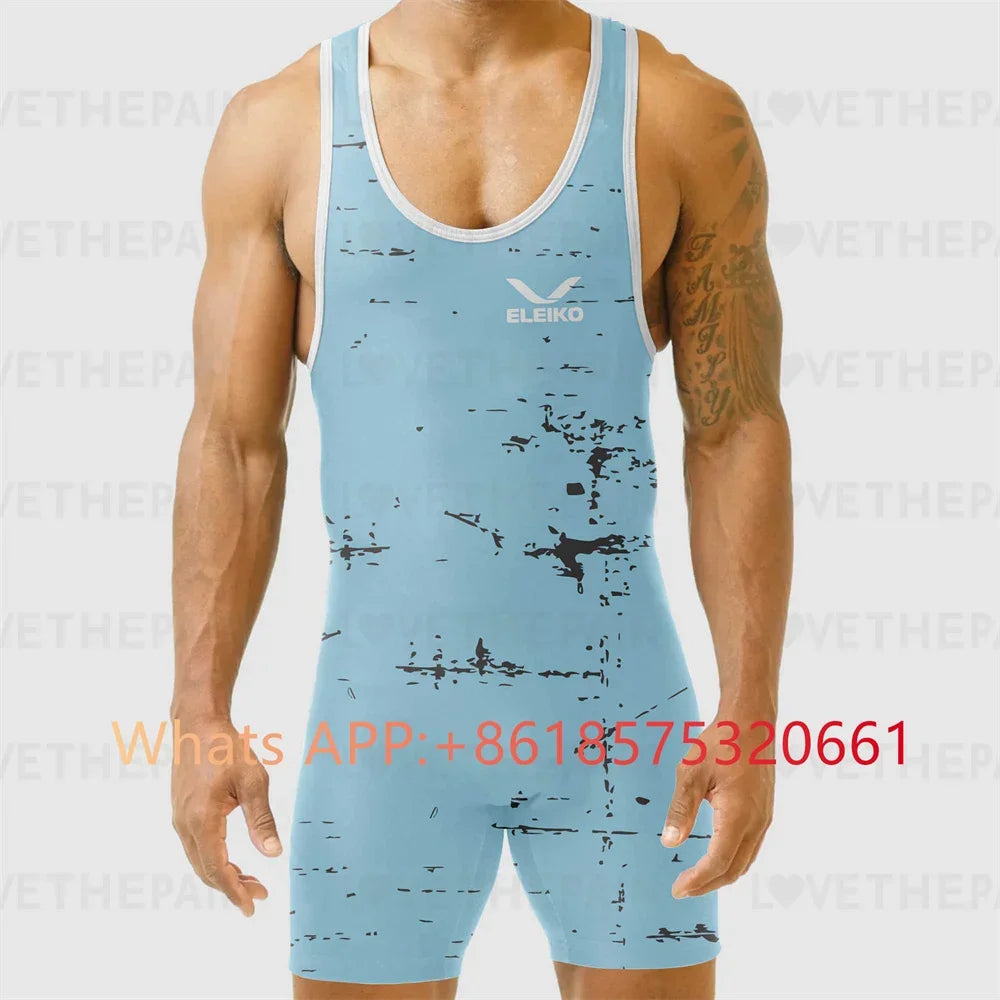 ELEIKO Men's Wrestling Singlets Competition Freestyle