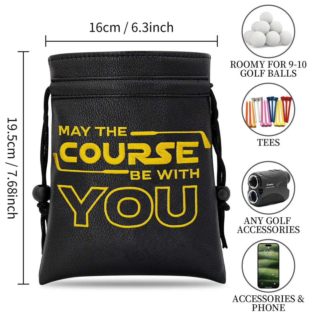 You golf valuable item bag, sealed with a drawstring. This portable packaging bag is very suitable for holding golf balls