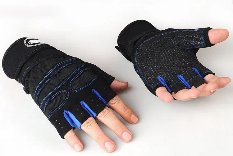 Fitness Half Finger Gloves Men and Women Wrist Guard Sports Dumbbell Riding Non Slip Horizontal Bar Exercise Training Hunting