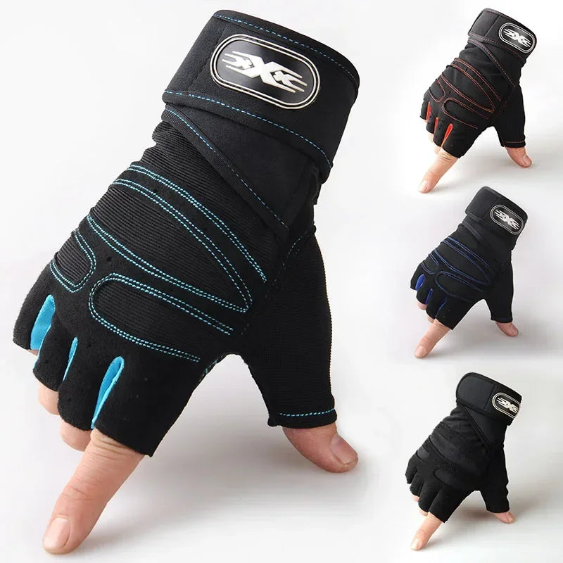 Fitness Half Finger Gloves Men and Women Wrist Guard Sports Dumbbell Riding Non Slip Horizontal Bar Exercise Training Hunting