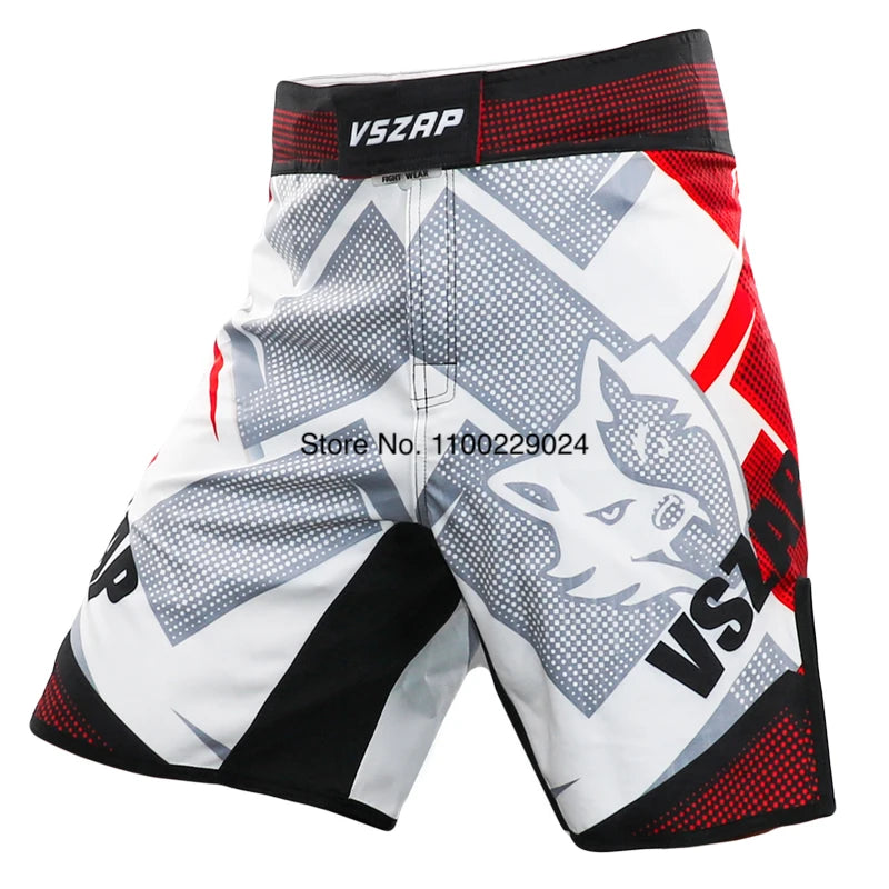 MMA Shorts Men's Boxing Pants VSZAP Kickboxing Training Grappling Shorts Gym Breathable Martial Arts Muay Thai Cage Fight Wear