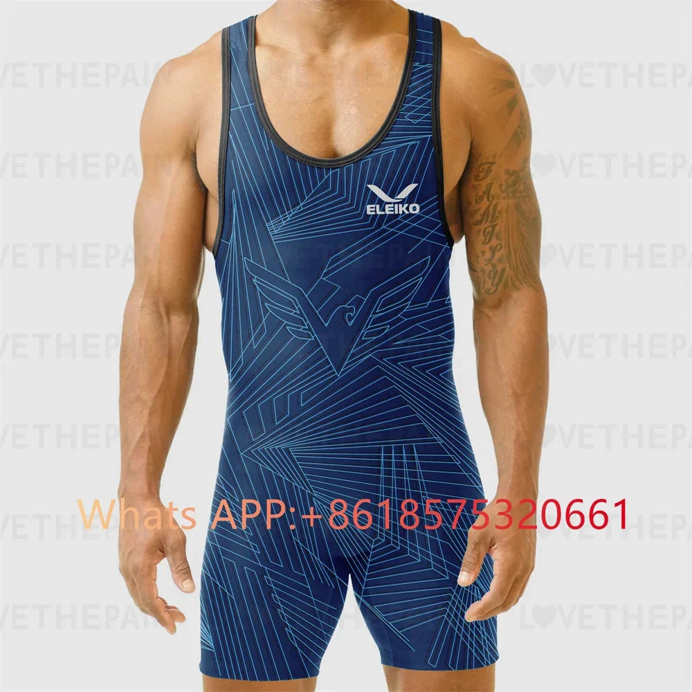ELEIKO Men's Wrestling Singlets Competition Freestyle