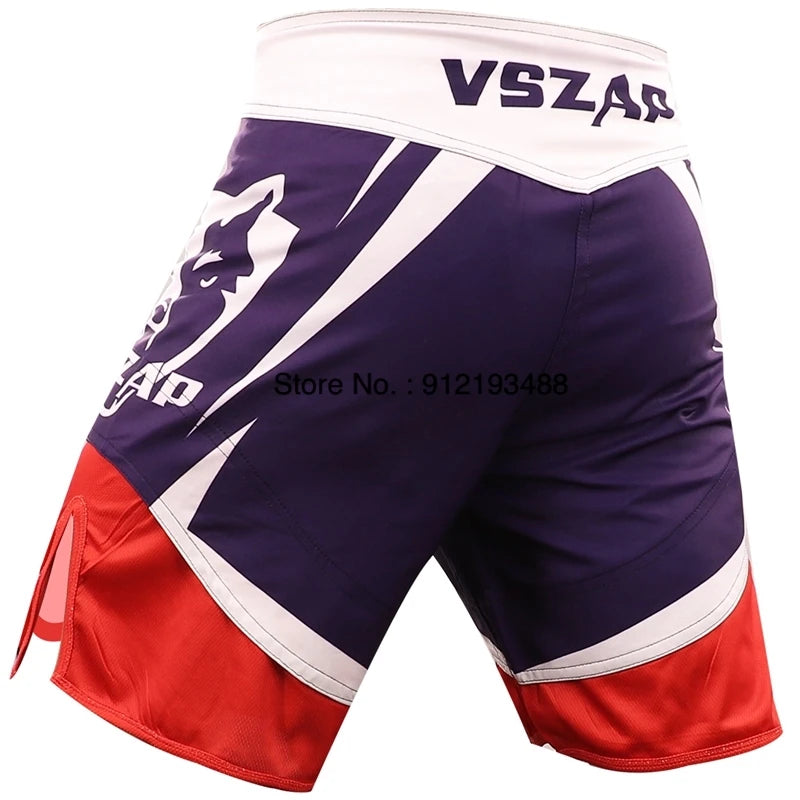 MMA Shorts Men's Boxing Pants VSZAP Kickboxing Training Grappling Shorts Gym Breathable Martial Arts Muay Thai Cage Fight Wear