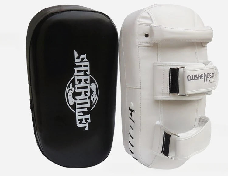 PU Leather Kickboxing Target Professional Curved Boxing Muay Thai Hand Target Arts Taekwondo Karate Training Punching Pads