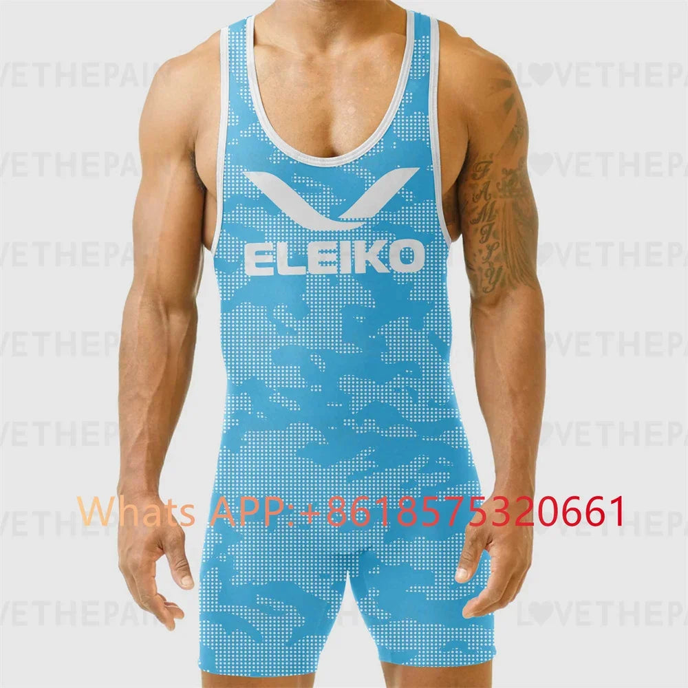 ELEIKO Men's Wrestling Singlets Competition Freestyle