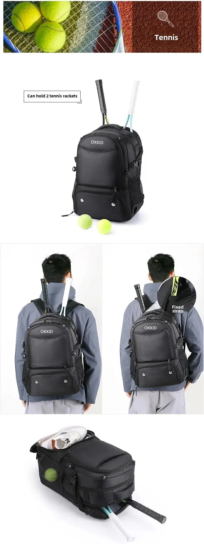 Basketball Backpack Football bag Large Sports Bag with Separate Ball Holder & Shoes Compartment, Best for Basketball, Soccer,Gym