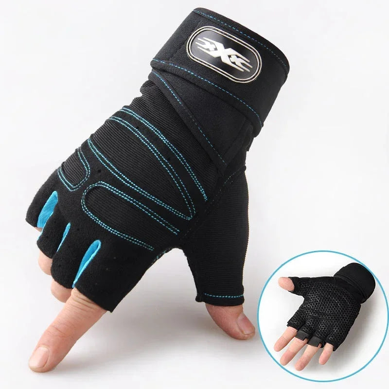 Fitness Half Finger Gloves Men and Women Wrist Guard Sports Dumbbell Riding Non Slip Horizontal Bar Exercise Training Hunting