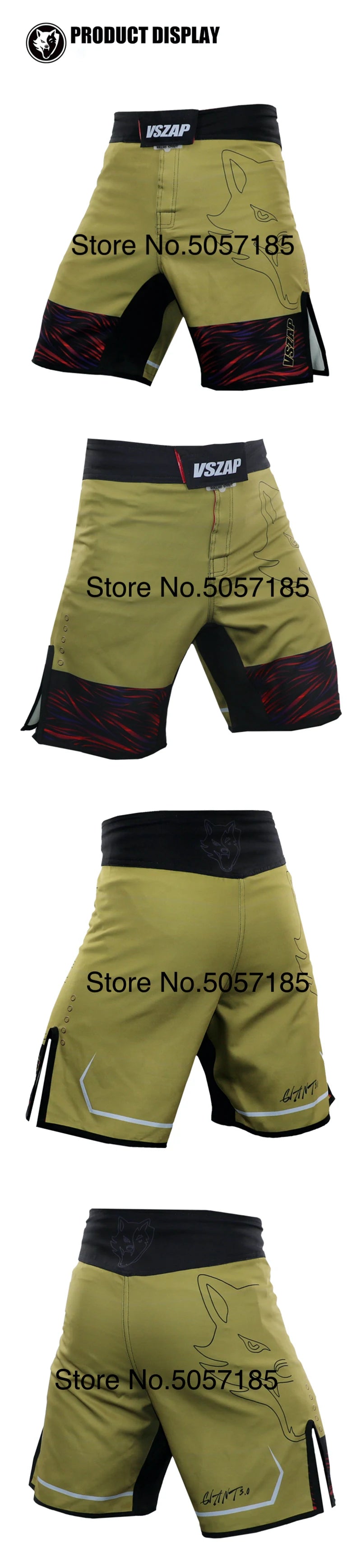MMA Shorts Men's Boxing Pants VSZAP Kickboxing Training Grappling Shorts Gym Breathable Martial Arts Muay Thai Cage Fight Wear