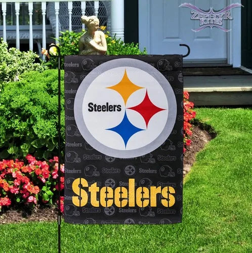 Pittsburgh Steelers garden flag double sided 12"x18" flag Officially Licensed mmn