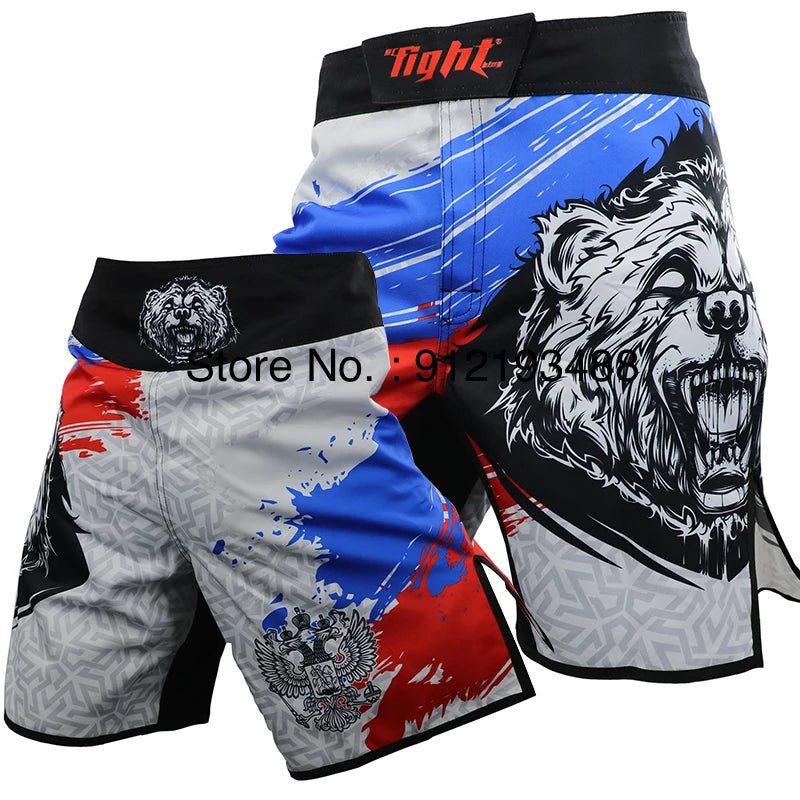 MMA Shorts Kickboxing Short Men's Fight Shorts Mixed Martial Arts BJJ Jiu Jitsu Muay Thai Pants Grappling Boxing Training Trunks