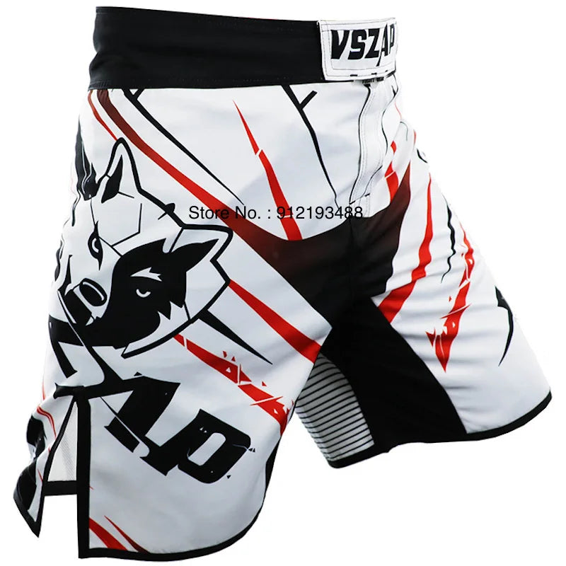 MMA Shorts Men's Boxing Pants VSZAP Kickboxing Training Grappling Shorts Gym Breathable Martial Arts Muay Thai Cage Fight Wear