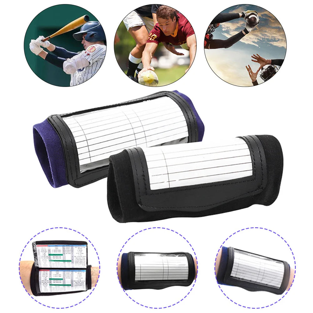 QB Play Wristbands Wristband Playbook Wrist Coach Quarterback Playbook Wristband for Football Baseball Softball for Signs