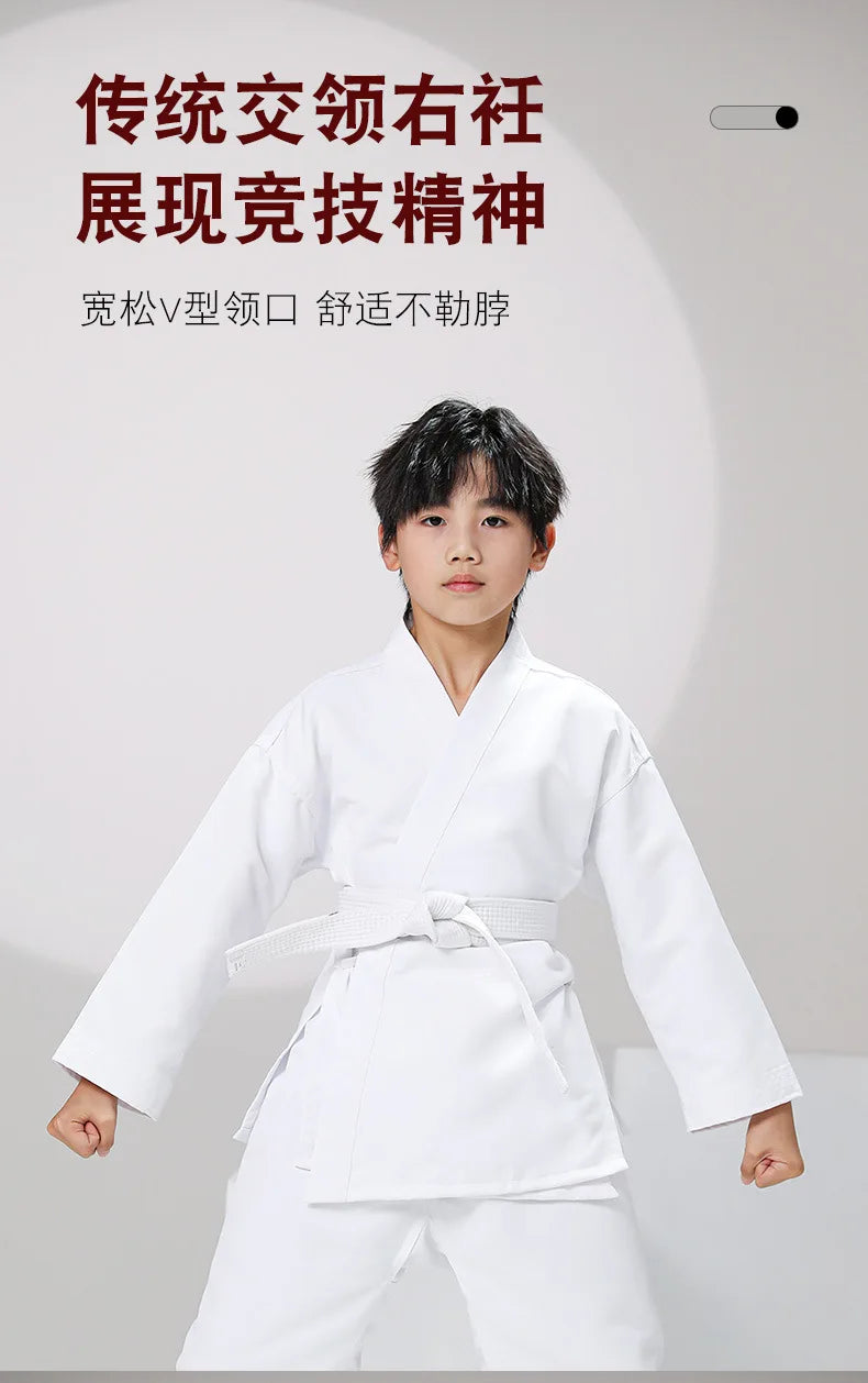 New Breathable karate uniform for kids and adults lightweight pants and jackets martial arts uniform with free belt for students