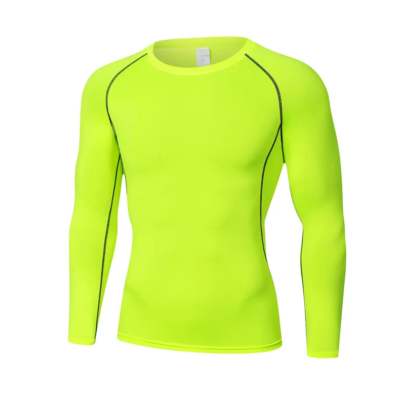 Compression Long Sleeve T Shirt Men Elastic Training T-shirt Gym Fitness Workout Tights Sport Jersey Athletic Running Shirt Men
