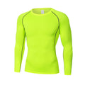 Compression Long Sleeve T Shirt Men Elastic Training T-shirt Gym Fitness Workout Tights Sport Jersey Athletic Running Shirt Men