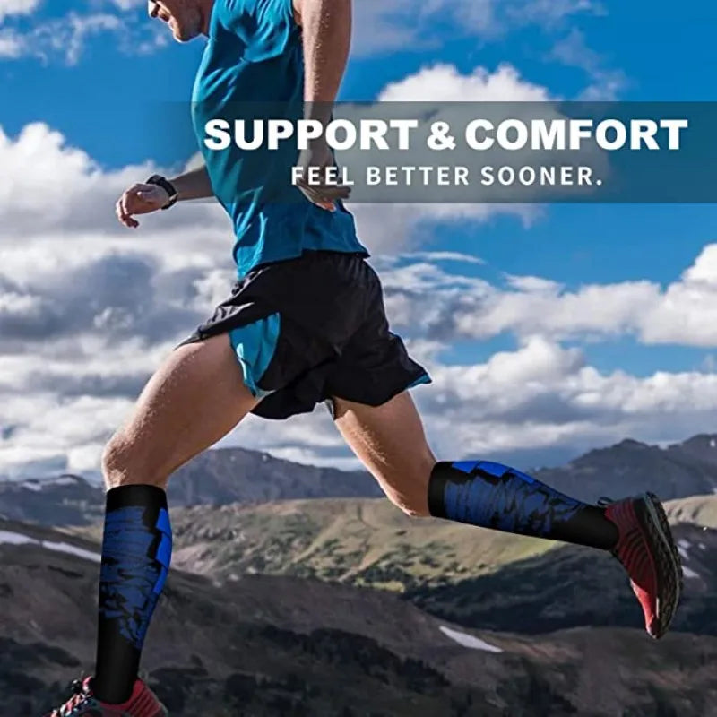 Compression Socks Running Sports Socks Medical Nursing 20-30mmhg for Flight Travel Pregnancy Edema Diabetes Varicose Veins Socks