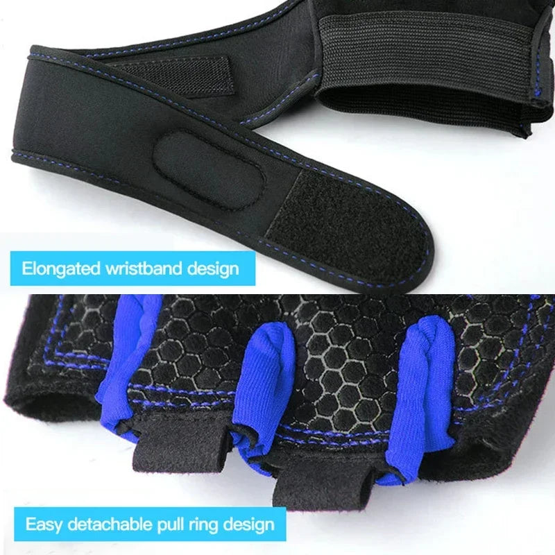 Fitness Half Finger Gloves Men and Women Wrist Guard Sports Dumbbell Riding Non Slip Horizontal Bar Exercise Training Hunting