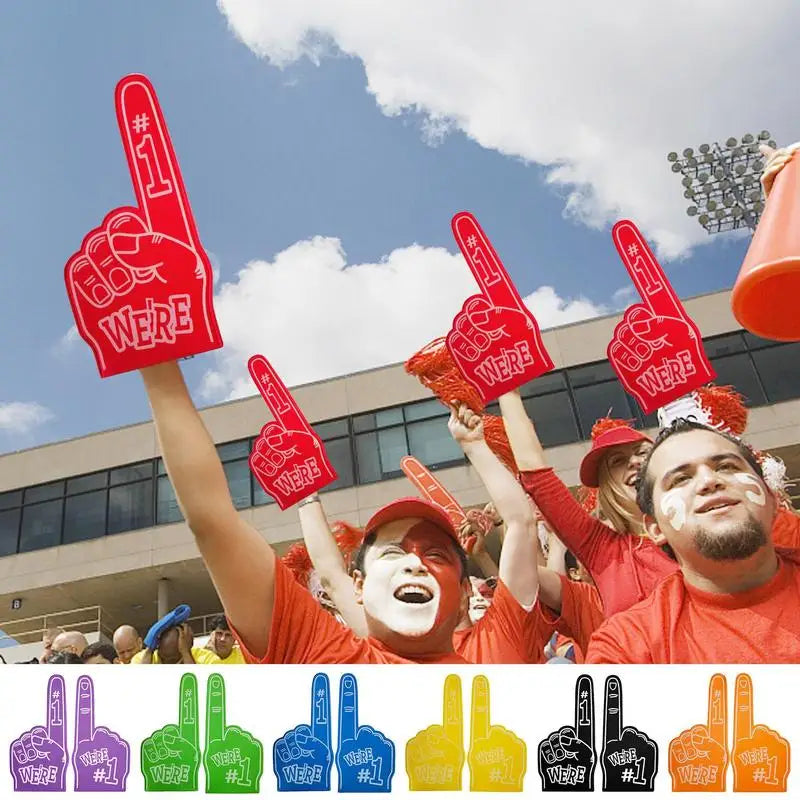Cheer Up Foam Fingers For Sports Number 1 Cheer On Cheerleading Props Hand Finger Gloves 18 Inch Sports Cheer Fan Finger