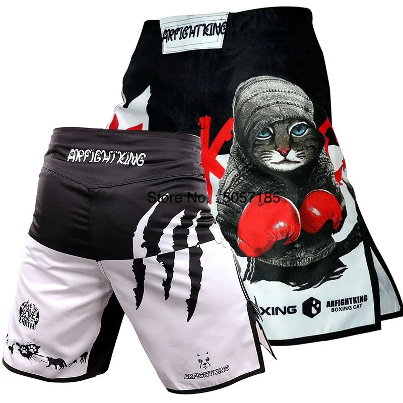 MMA Shorts Kickboxing Short Men's Fight Shorts Mixed Martial Arts BJJ Jiu Jitsu Muay Thai Pants Grappling Boxing Training Trunks